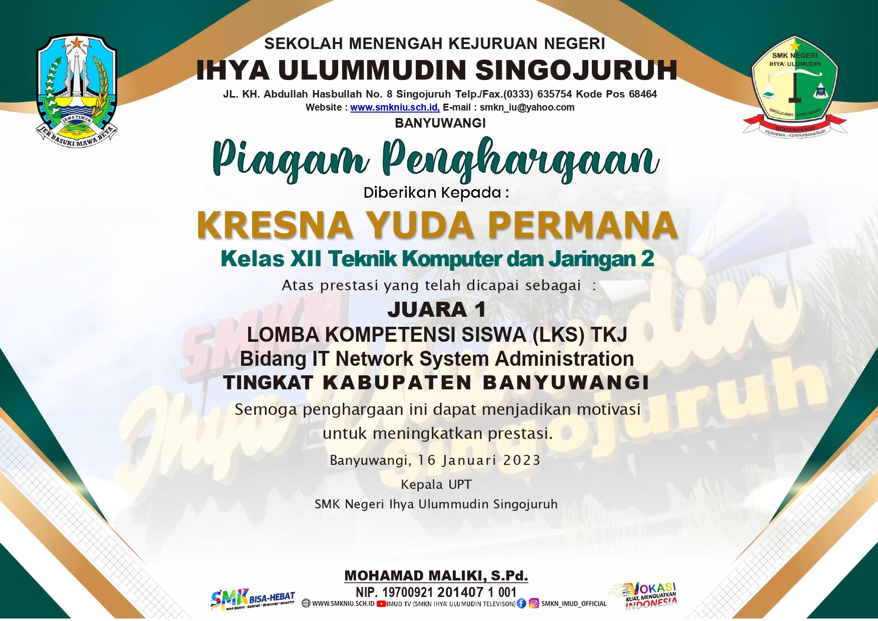 Lomba Kompetensi Siswa (LKS) TKJ