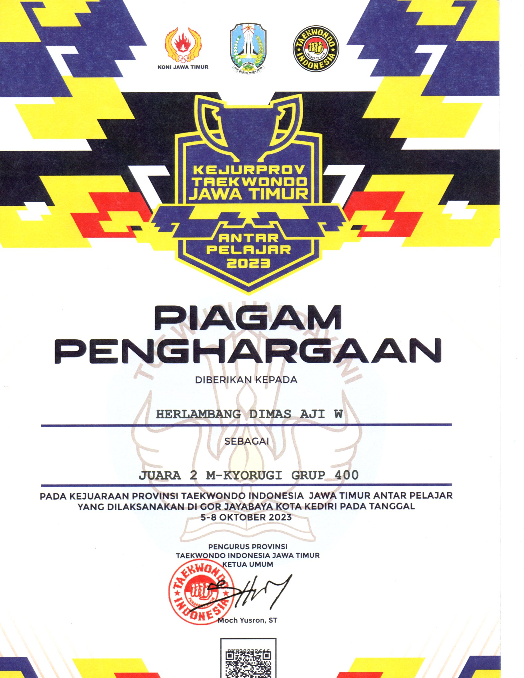 JUARA 2 M-KYORUGI GRUP 400