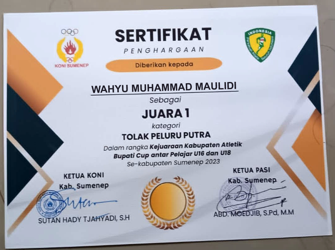 KEJUARAAN ATLETIK BUPATI CUP ANTAR PELAJAR SUMENEP