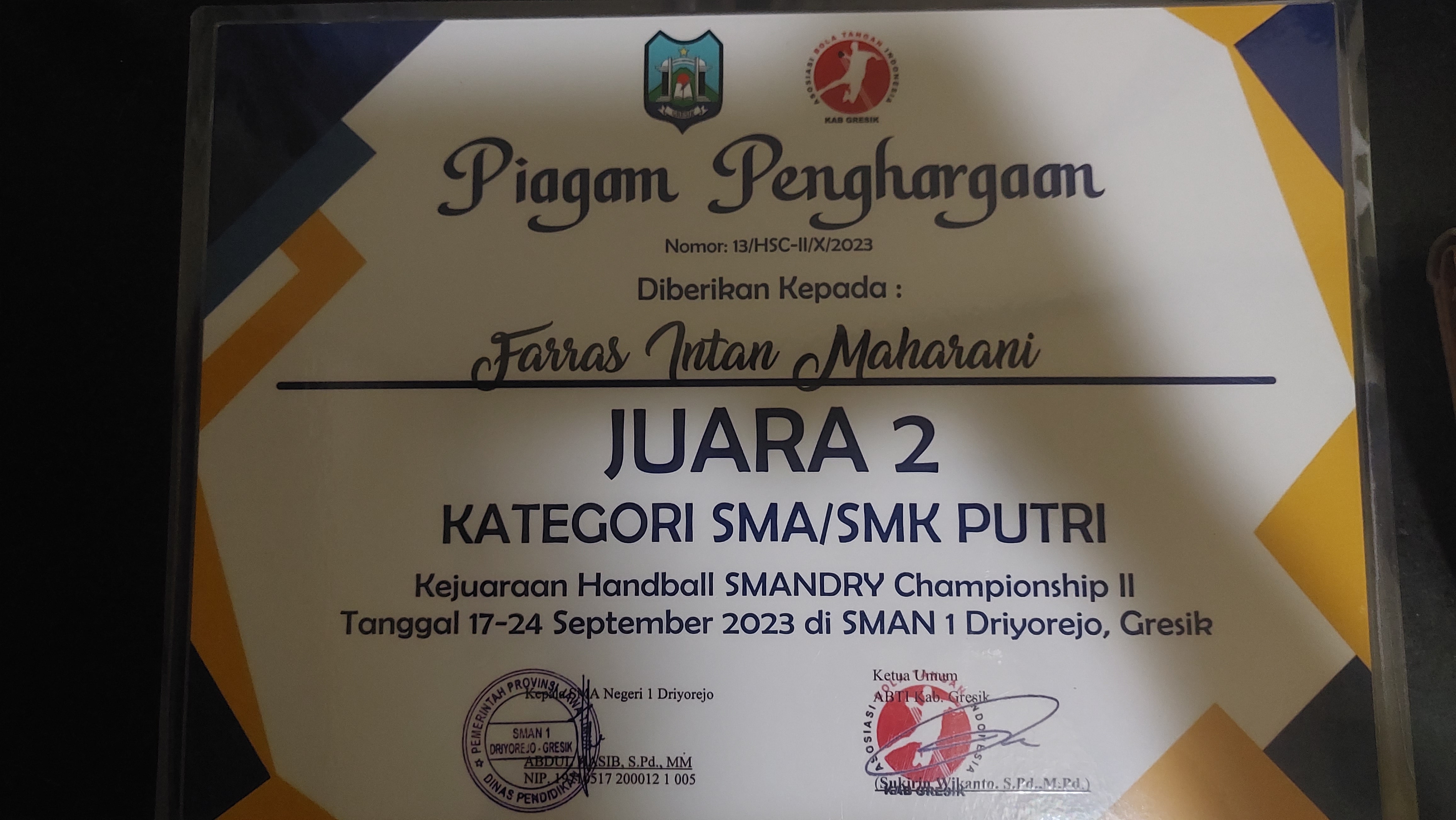 JUARA 2 HANDBALL SMANDRY CHAMPIONSHIP II 2023