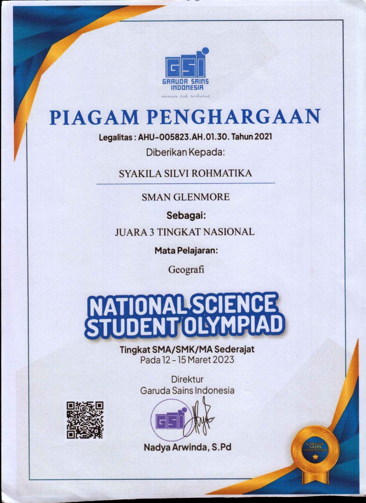 Nasional Science Student Olympiad