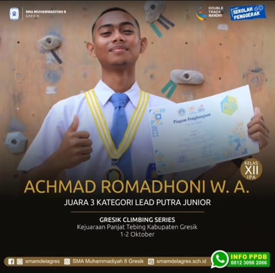 JUARA 3 KATEGORI LEAD PUTRA JUNIOR 