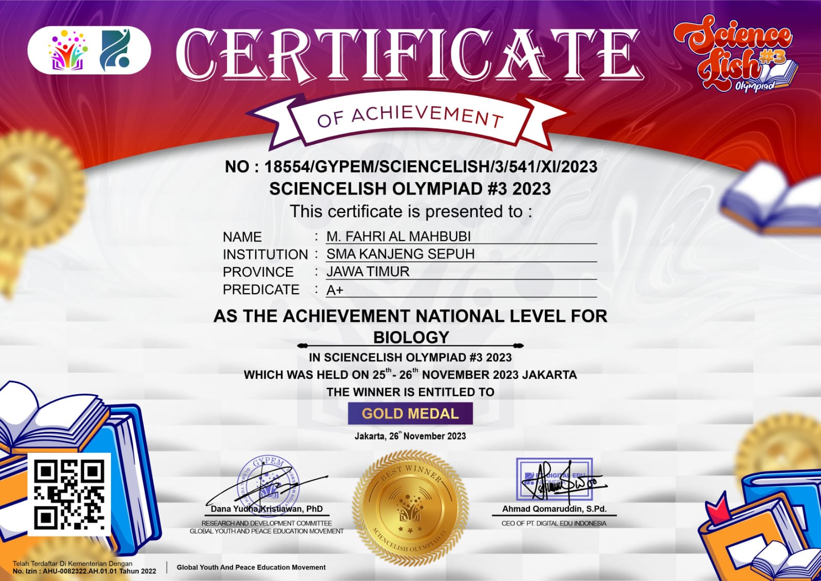 SCIENCELISH OLYMPIAD 2023