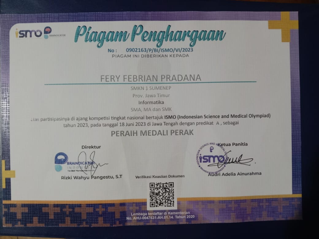 KOMPETISI TINGKAT NASIONAL BERTAJUK ISMO (Indonesian Science and medical Olympiad) Jawa Tengah