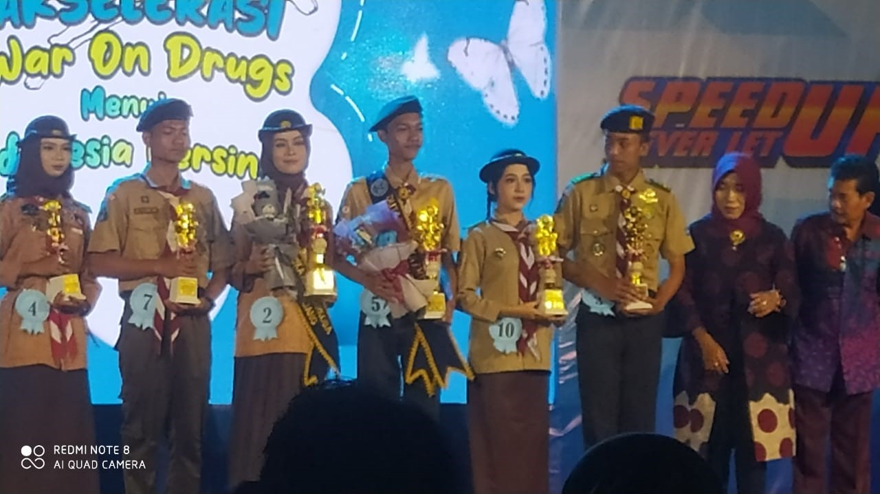 Juara 2 Duta Putra dan Putri Scout Anti Drugs BNN Kabupaten Lumajang 2023