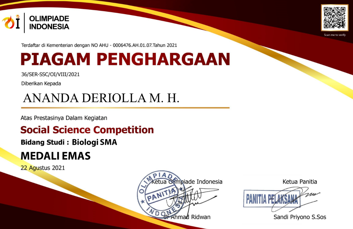 Social Science Competition (Bidang Biologi SMA)