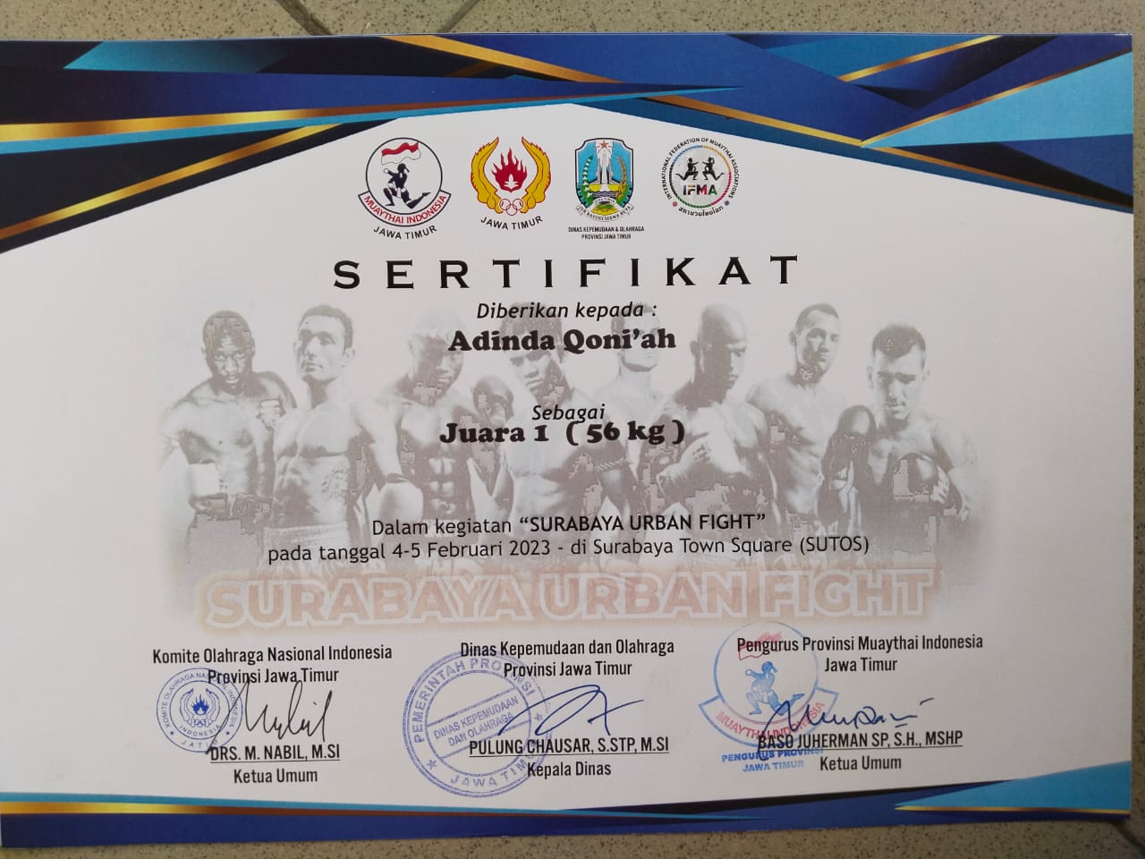 SURABAYA URBAN FIGHT CABANG OLAHRAGA MUAYTHAI 