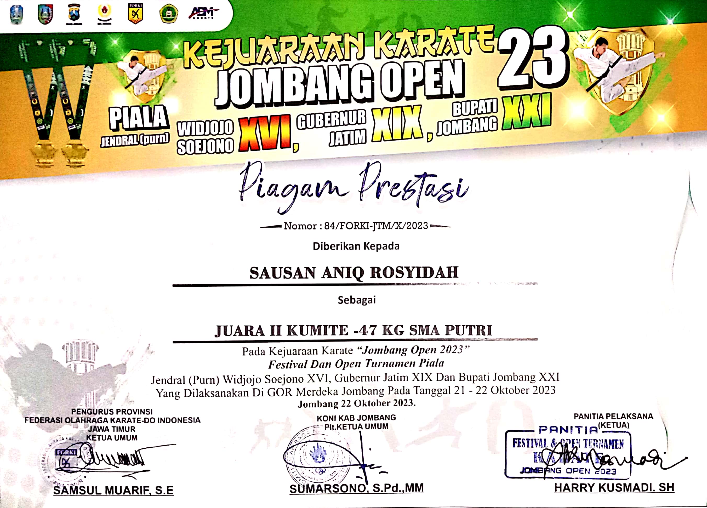 Kejuaraan Karate Jombang Open 2023