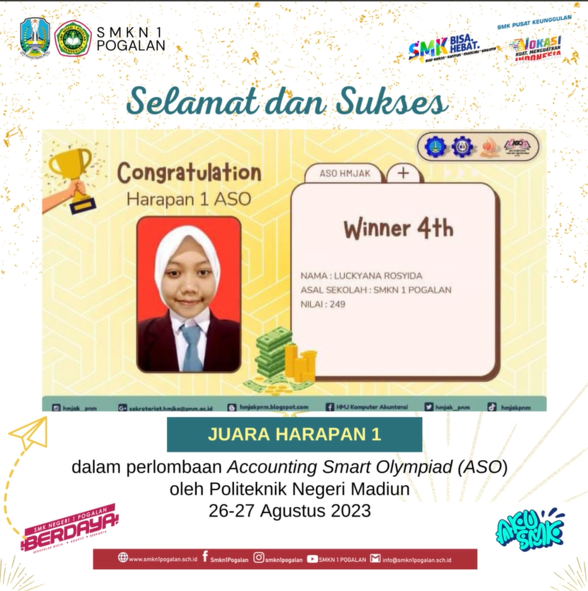 Accounting Smart Olympiad(ASO) Politeknik Negeri Madiun 26-27 Agustus 2023