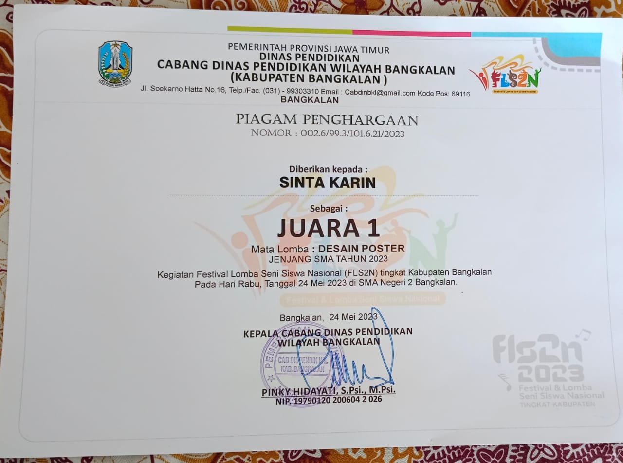 FESTIVAL LOMBA SENI SISWA NASIONAL (FLSN)  TK.KABUPATEN/KOTA BANGKALAN 