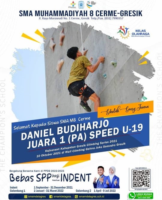 JUARA 1 (PA) SPEED U-19 KEJUARAAN KAB GRESIK CLIMBING SERIES 2021