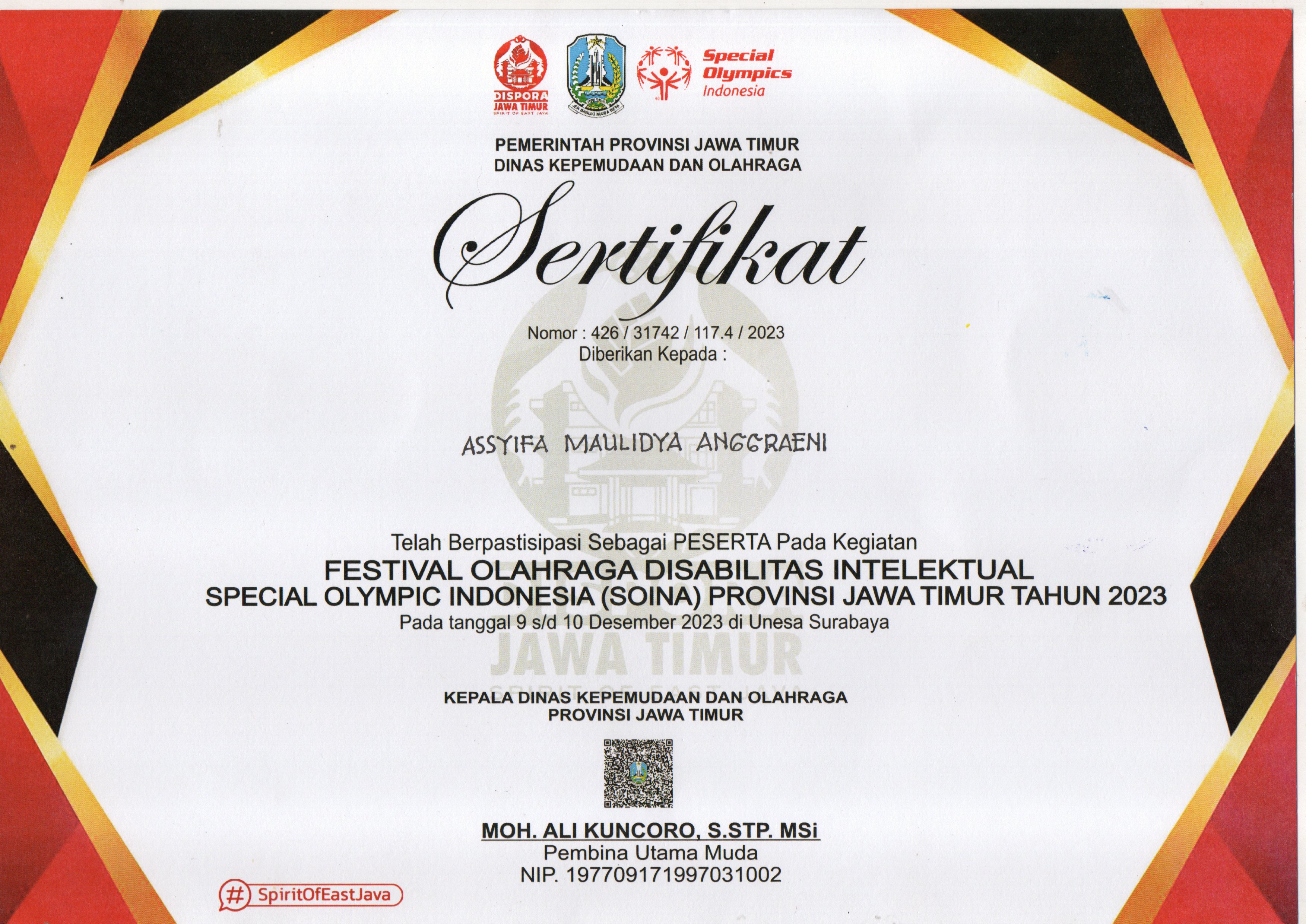 FESTIFAL OLAHRAGA DISABILITAS INTELEKTUAL