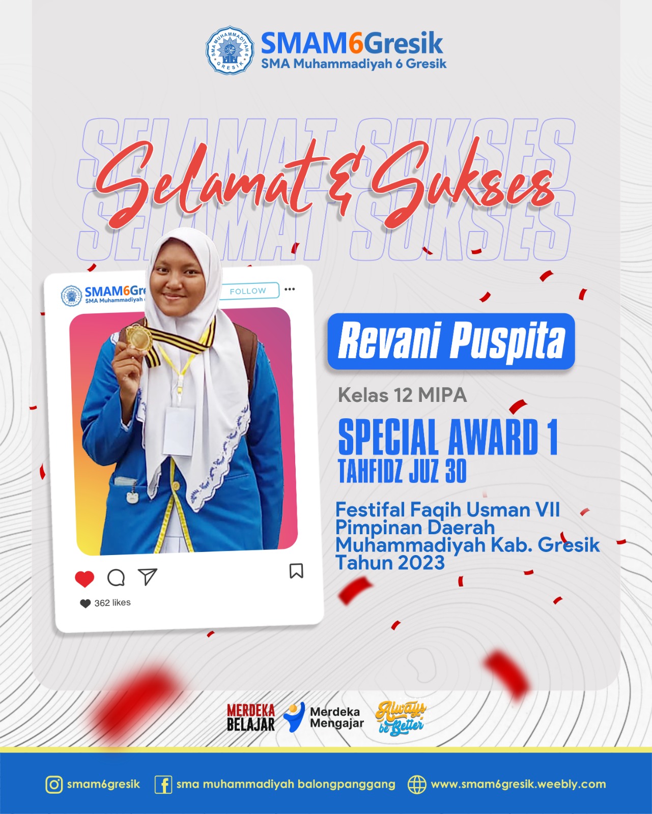 Juara Harapan I Tahfidz Festival Faqih Usman yang ke 7