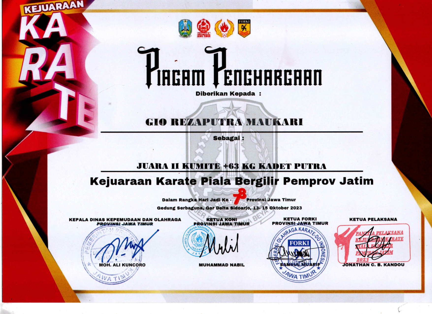 Kejuaraan Karate Piala Bergilir Pemerintah Provinsi Jawa Timur 