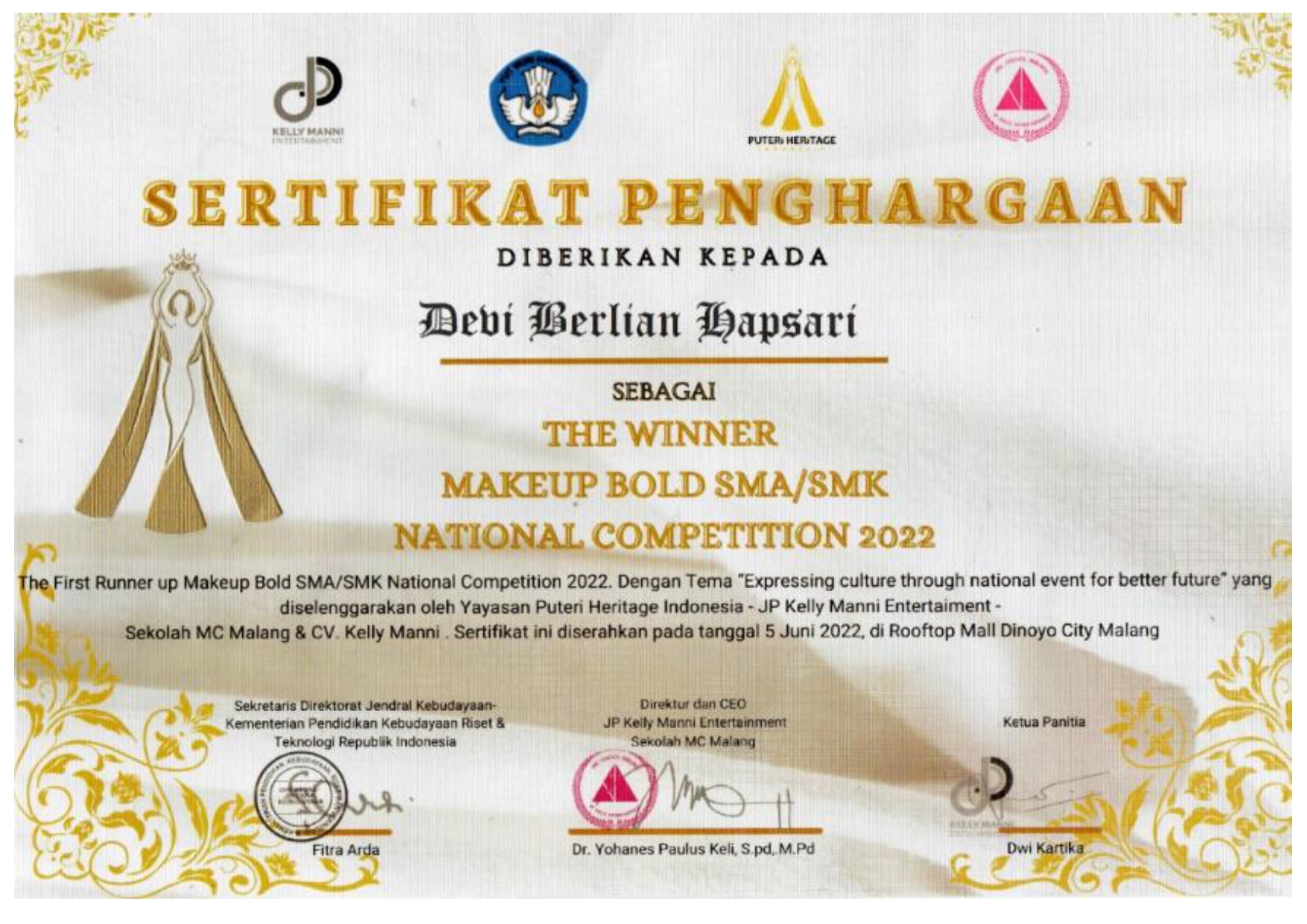 BIDANG LOMBA NATIONAL MAKEUP BOLD COMPETITION