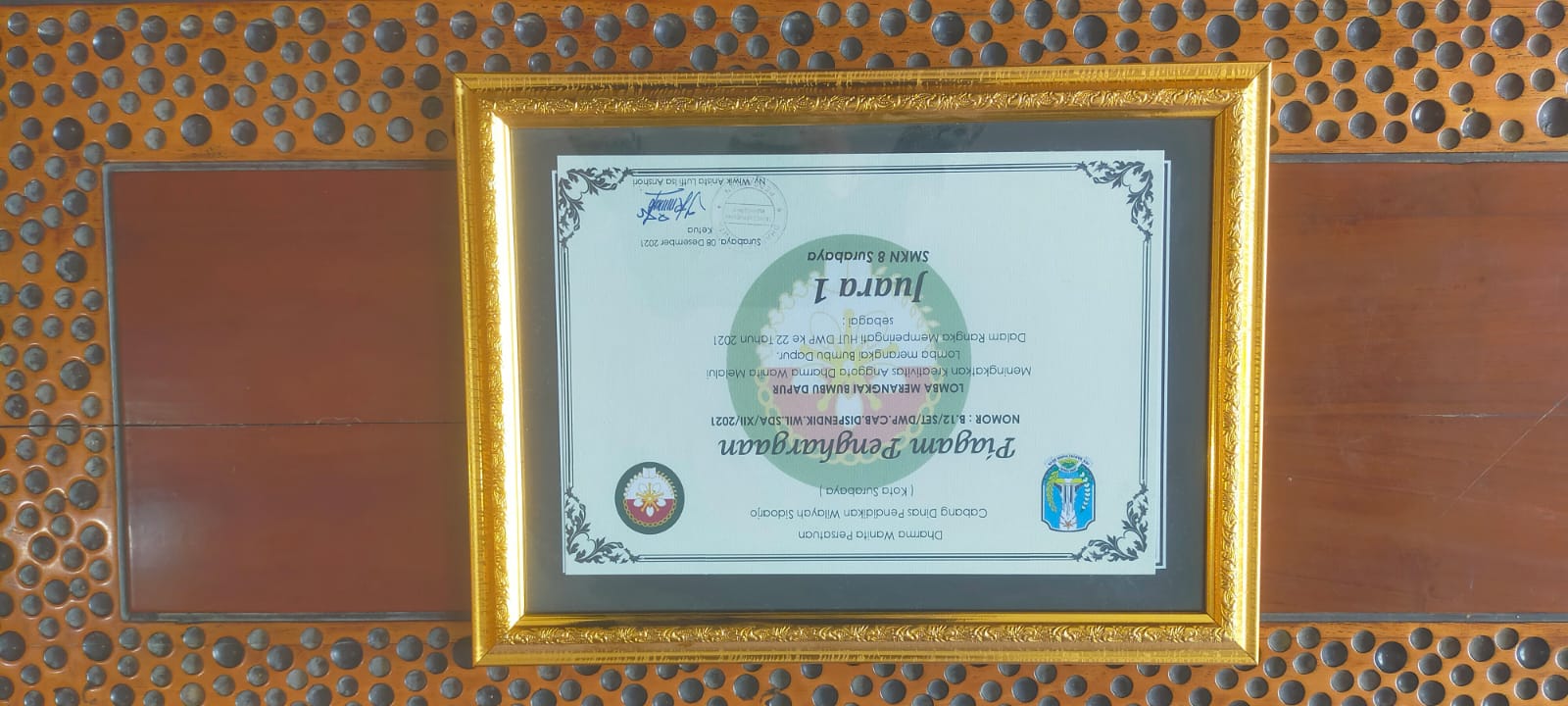 Juara 1 Merangkai Bumbu Dapur