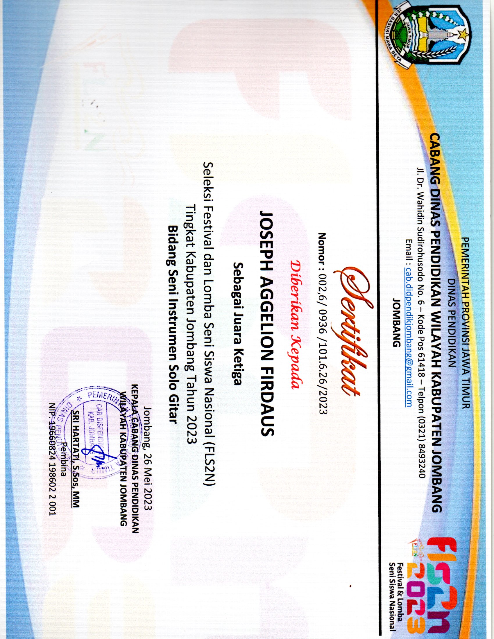 JUARA 3 SOLO GITAR FLS2N