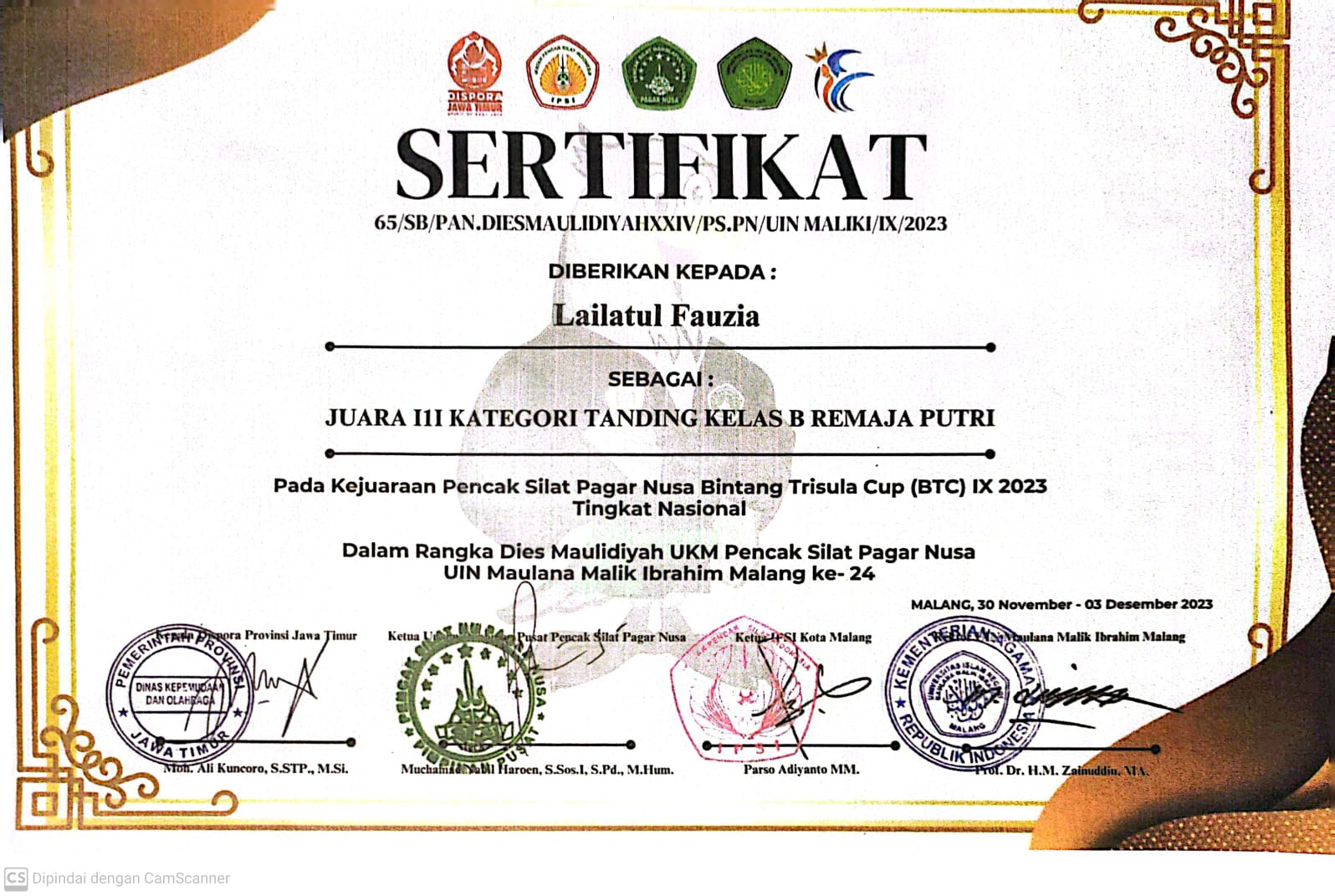 Dies MAULIDYAH UKM PENCAK SILAT PAGAR NUSA