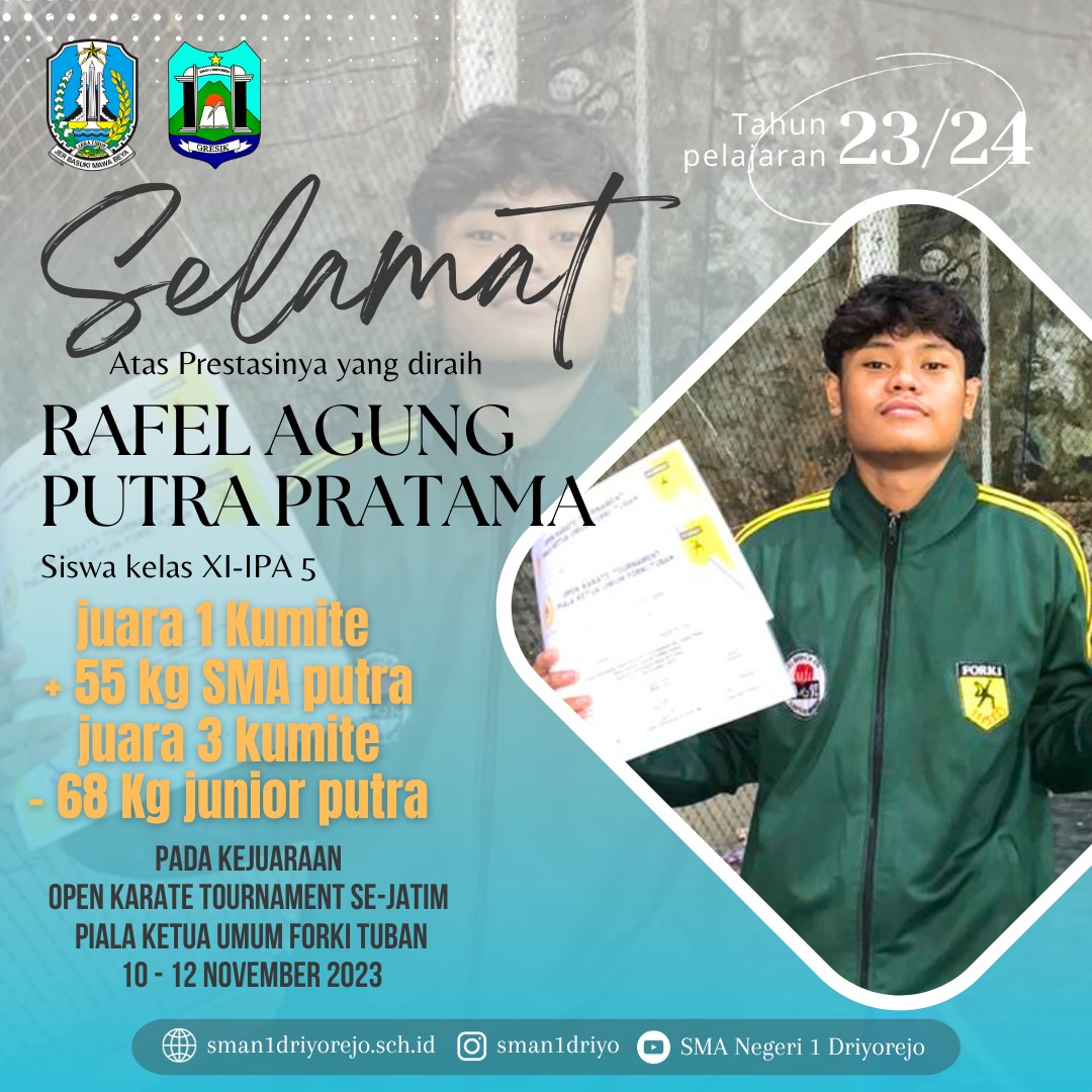 Juara 2 Kumite -68 Kg Junior Putra - Kejuaraan Open Karate Tourmament  Piala Ketua Umum FORKI Tuban