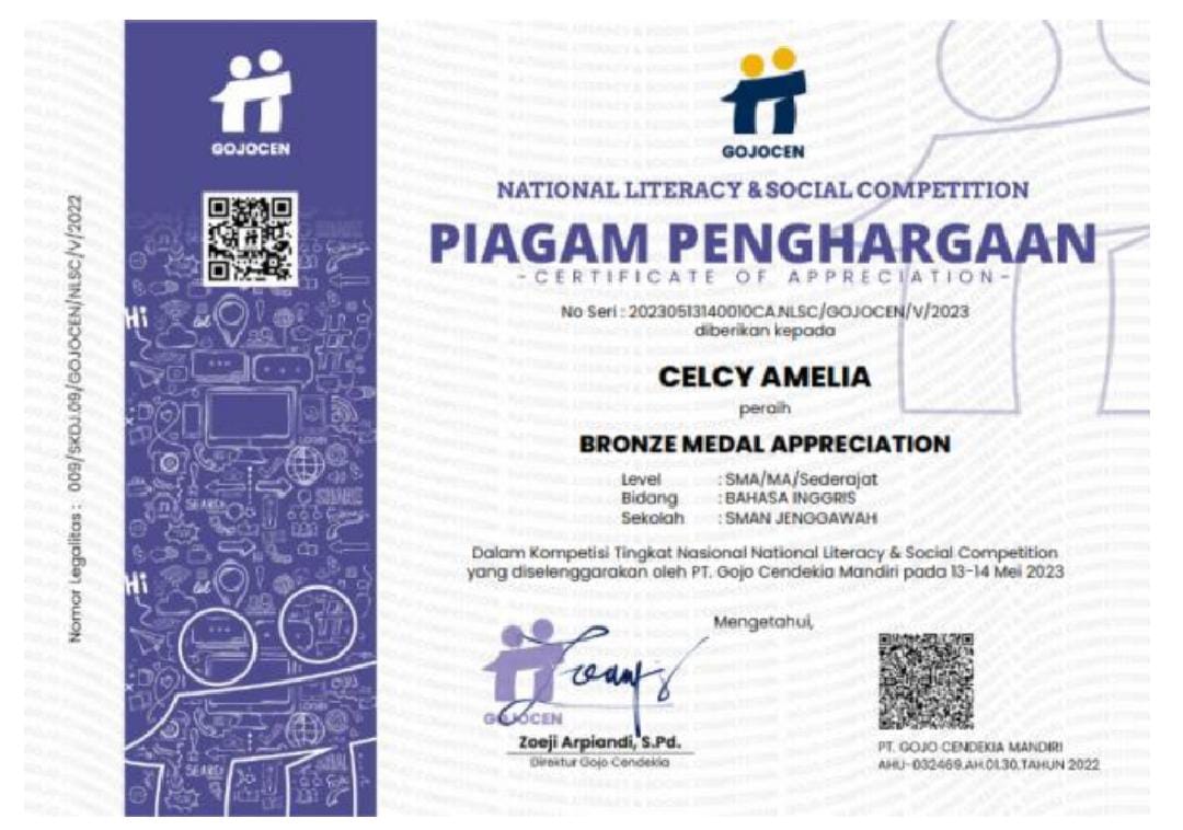 National Literacy & Social Competition Bidang Bahasa Inggris