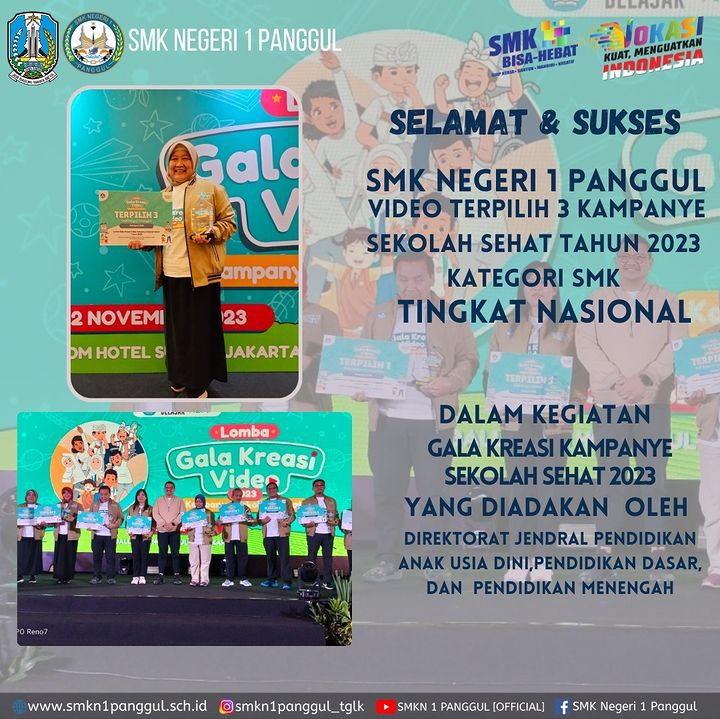 VIDEO TERPILIH 3 KAMPANYE SEKOLAH SEHAT TAHUN 2023 KATEGORI SMK 