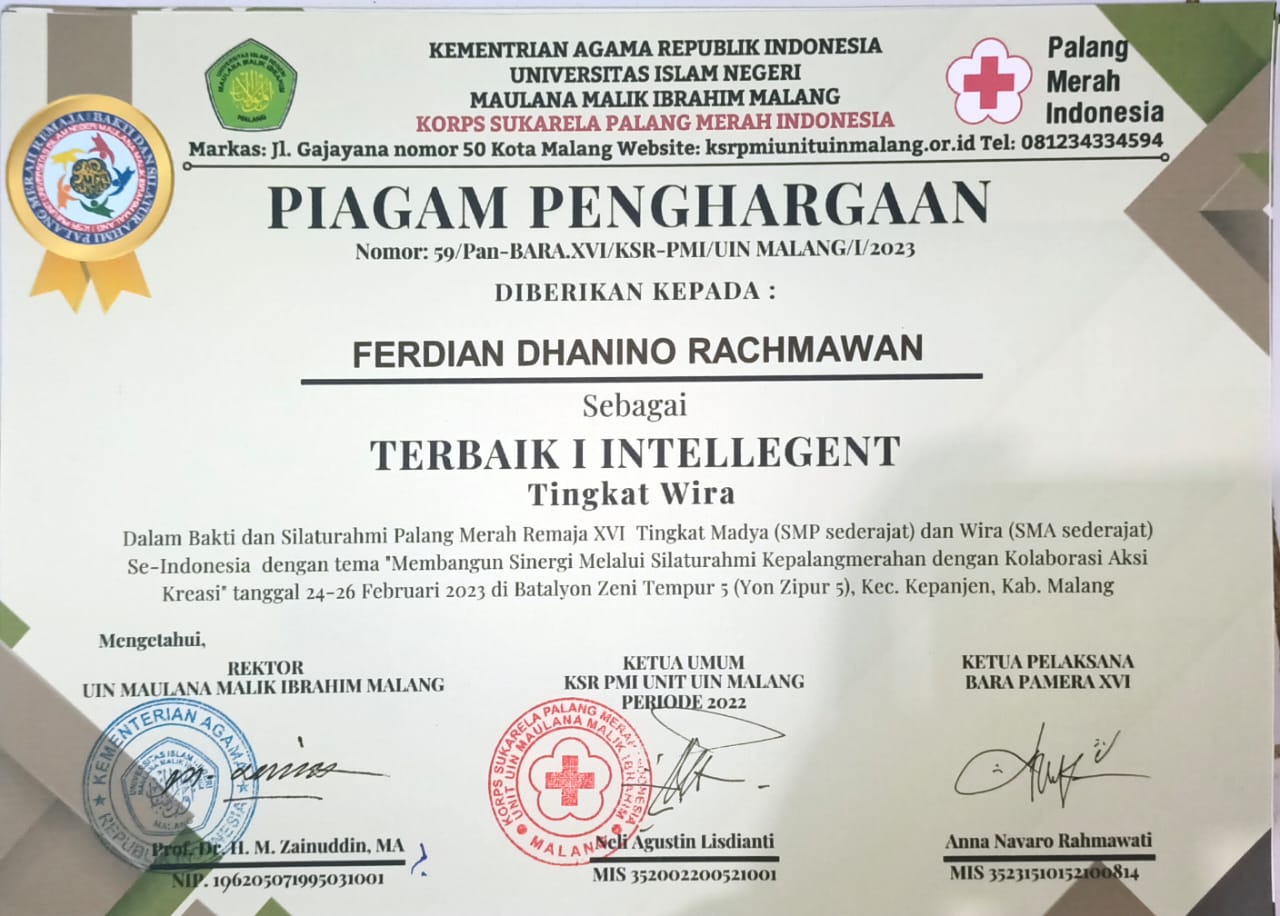 JUARA 1 INTELLIGENT LOMBA PMR BARA PAMERA