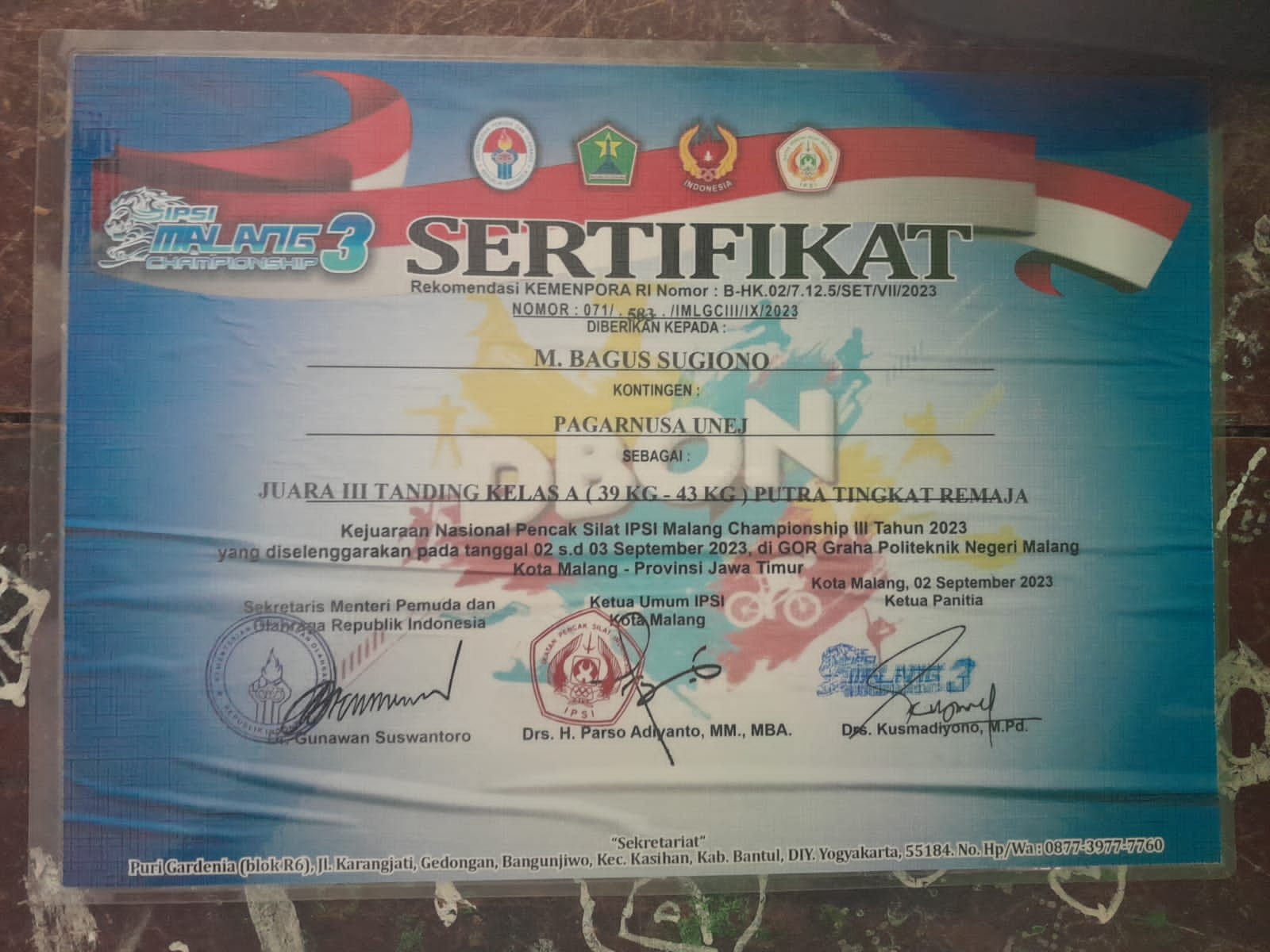 Kejuaraan Nasional Pencak Silat IPSI Malang championship III