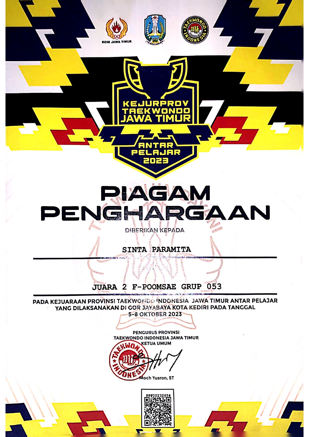 Juara 2 F-Poomsae Grup 053