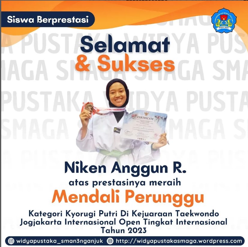 Meraih mendali perunggu kategori Kyorugi putri di Kejuaraan Taekwondo Jogjakarta Internasional Open Tingkat Internasional 