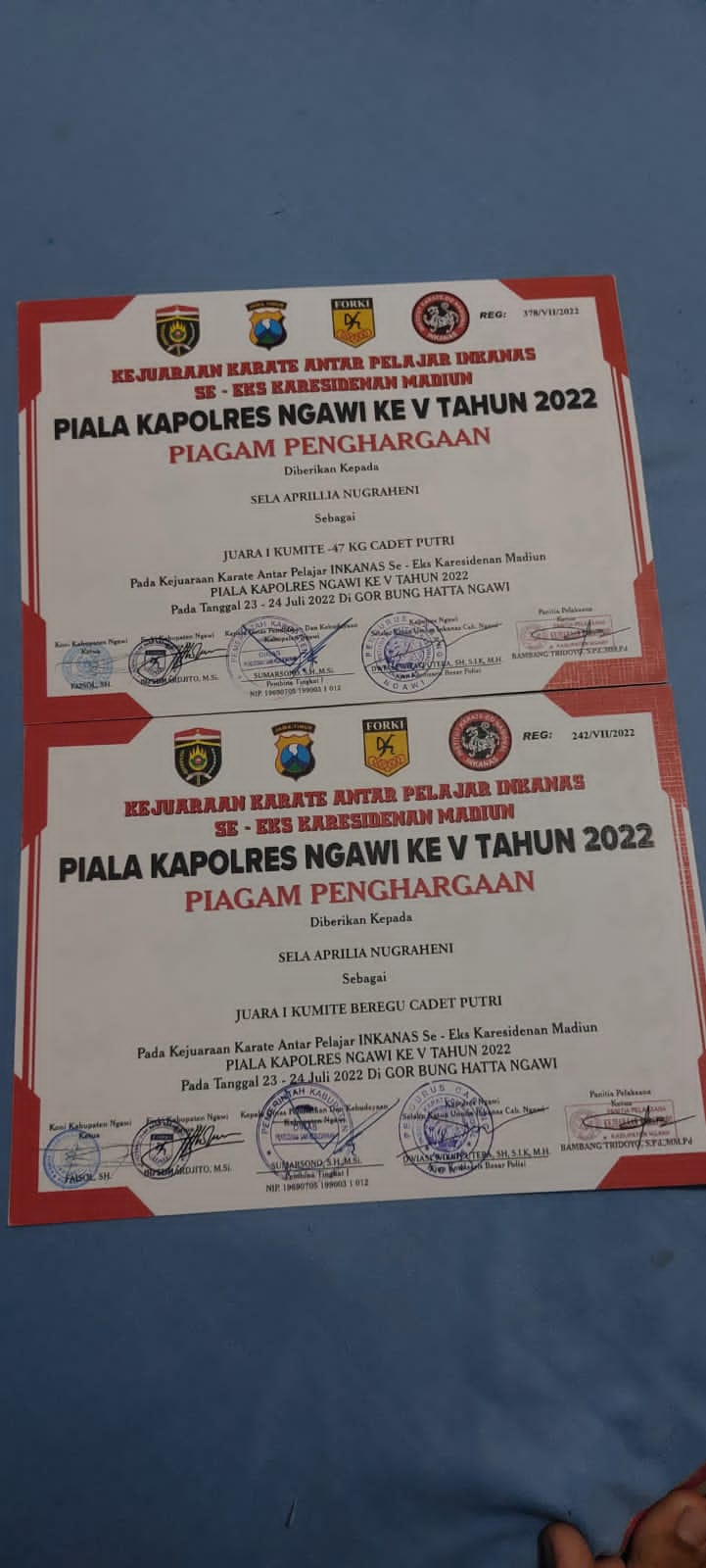 Piala Kapolres Ngawi - Kejuaraan Karate Antar Pelajar Inkanas 