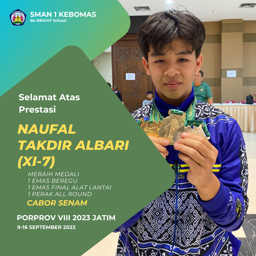 MEDALI EMAS CABOR SENAM FINAL ALAT LANTAI DAN BEREGU