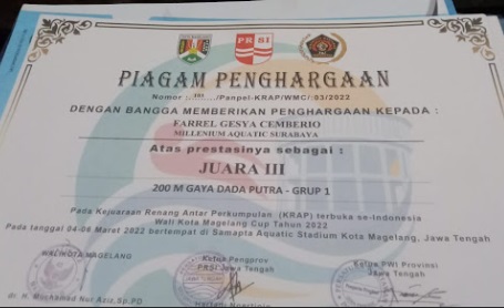 Kejuaraan Renang 200 M GAYA DADA PUTRA