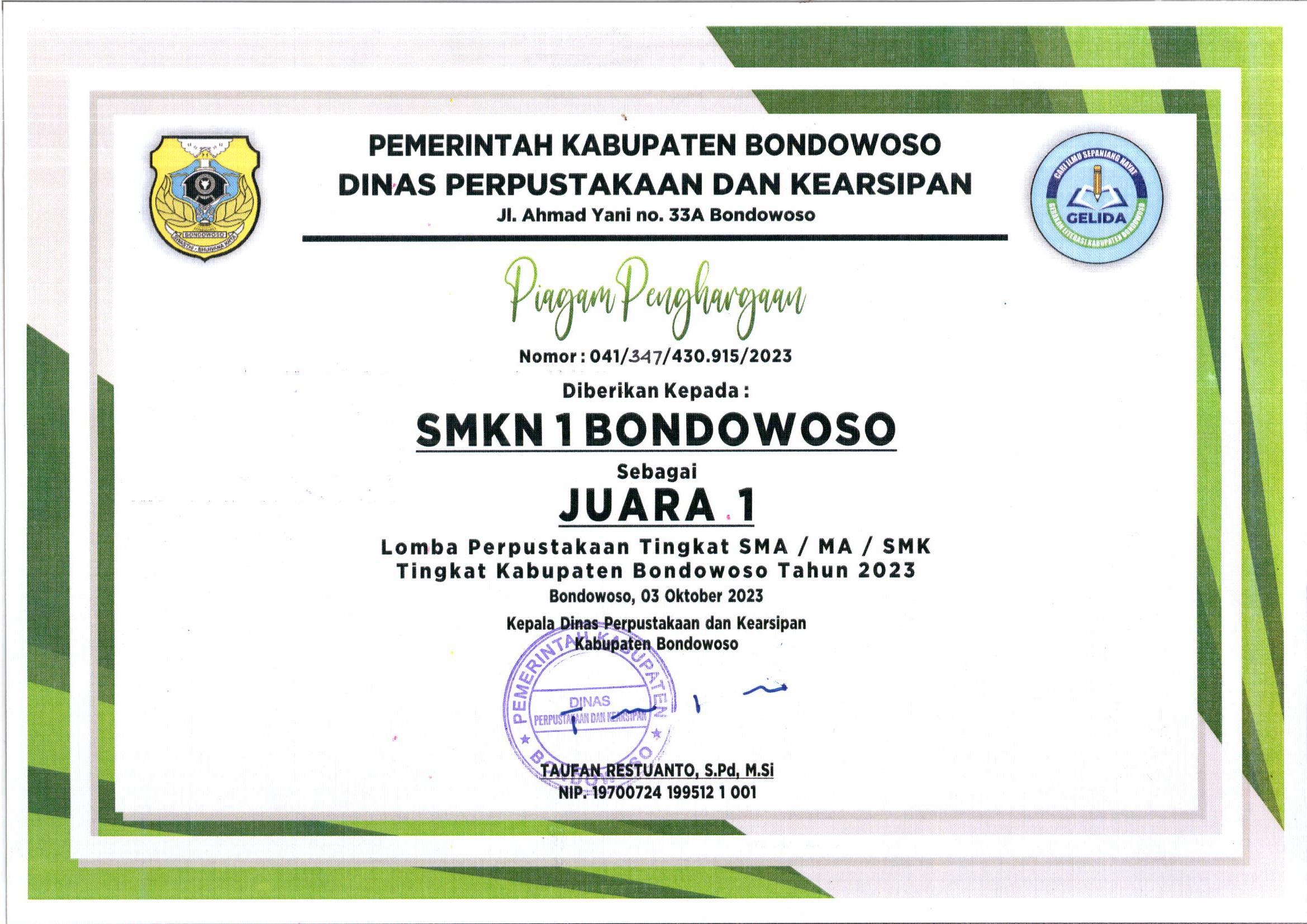 LOMBA PERPUSTAKAAN TINGKAT SMA/MA/SMK