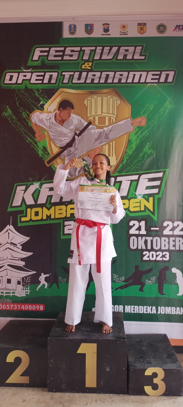 Kejuaraan Karate Jombang Open 2023 Kumite -48kg Junior Putri