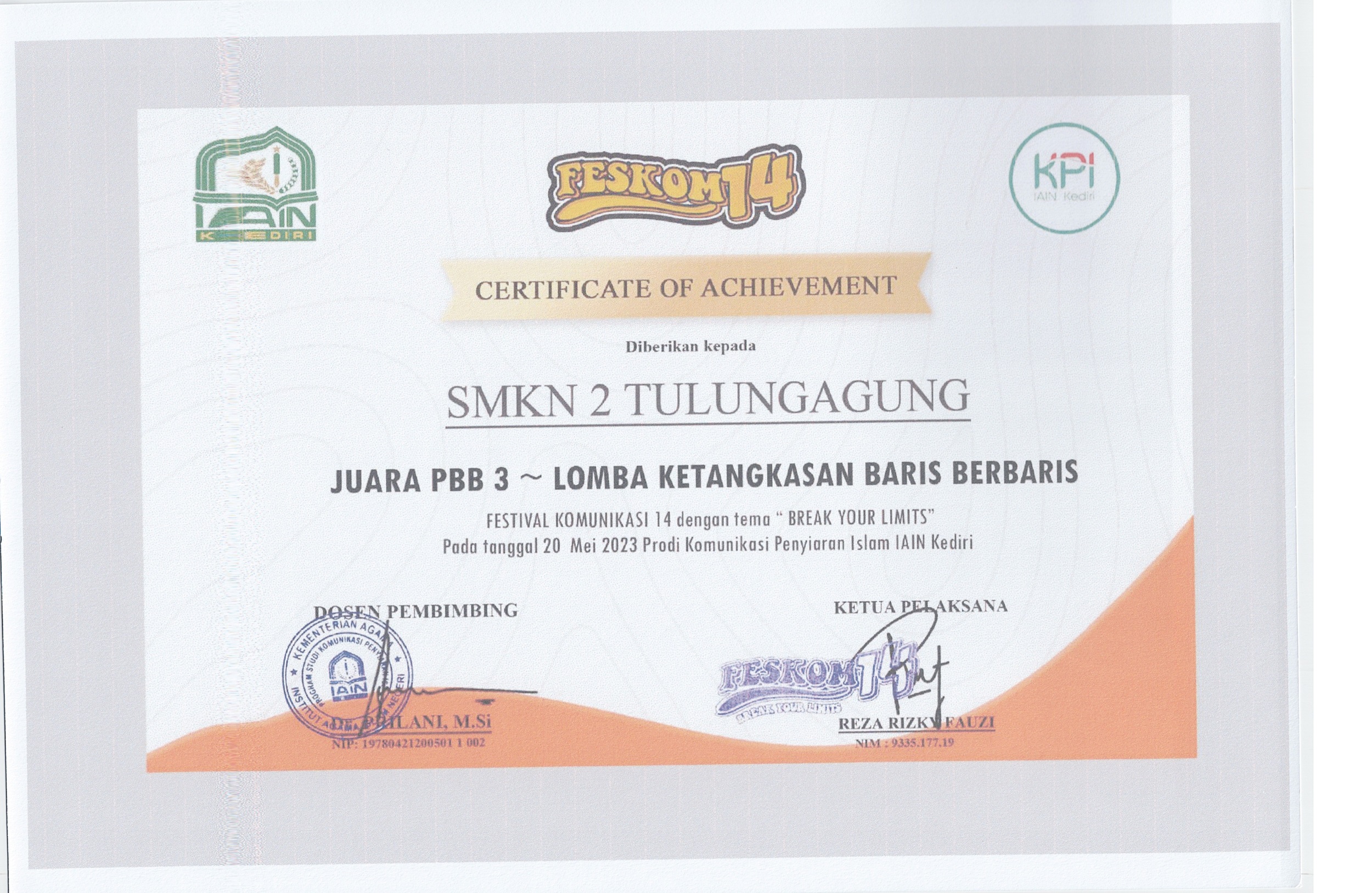 JUARA PBB 3 LOMBA KETANGKASAN BARIS BERBARIS