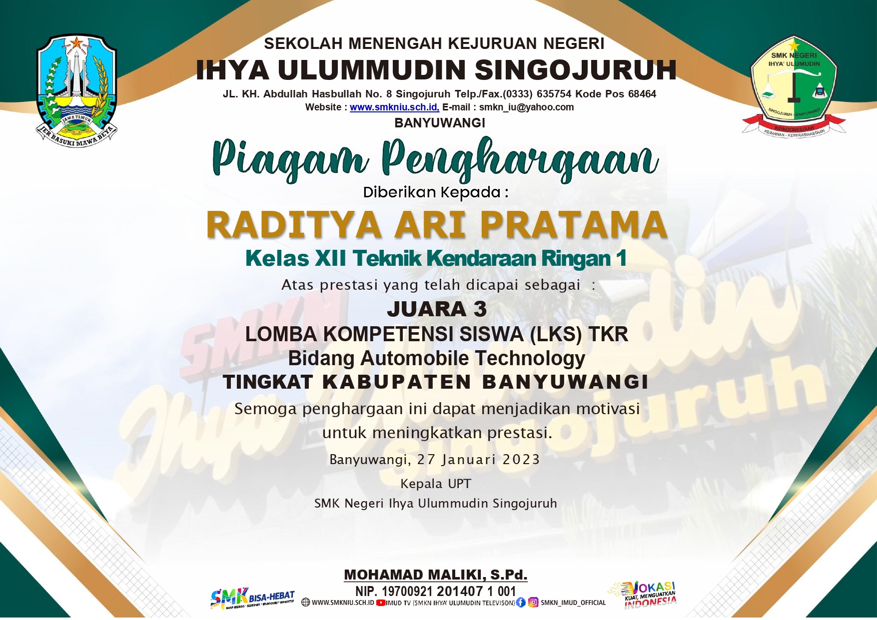 Lomba Kompetensi Siswa (LKS) TKR