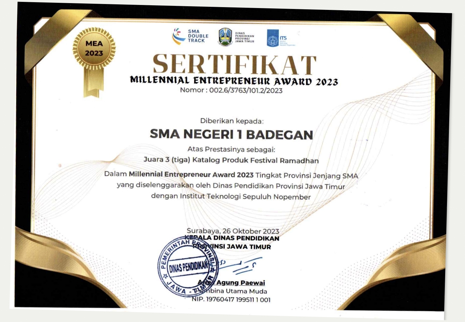 KATALOG PRODUK MILLENIAL ENTERPRENEUR AWARDS 2023