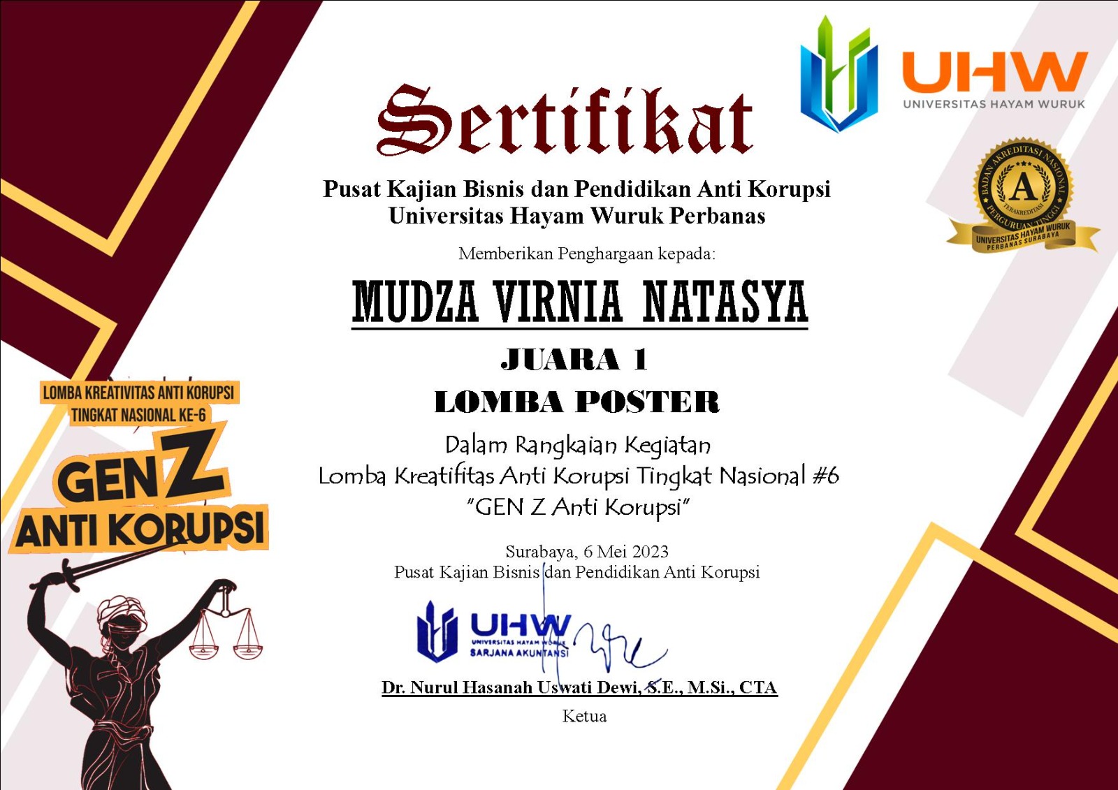 Lomba Kreativitas Antikorupsi Tingkat Nasional #6 GenZ Anti Korupsi