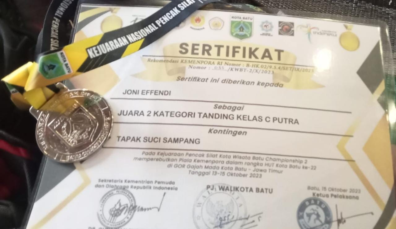 Kategori Tanding Kelas C Putra Kejuaraan Pencak Silat Kota Wisata Batu Championship 2