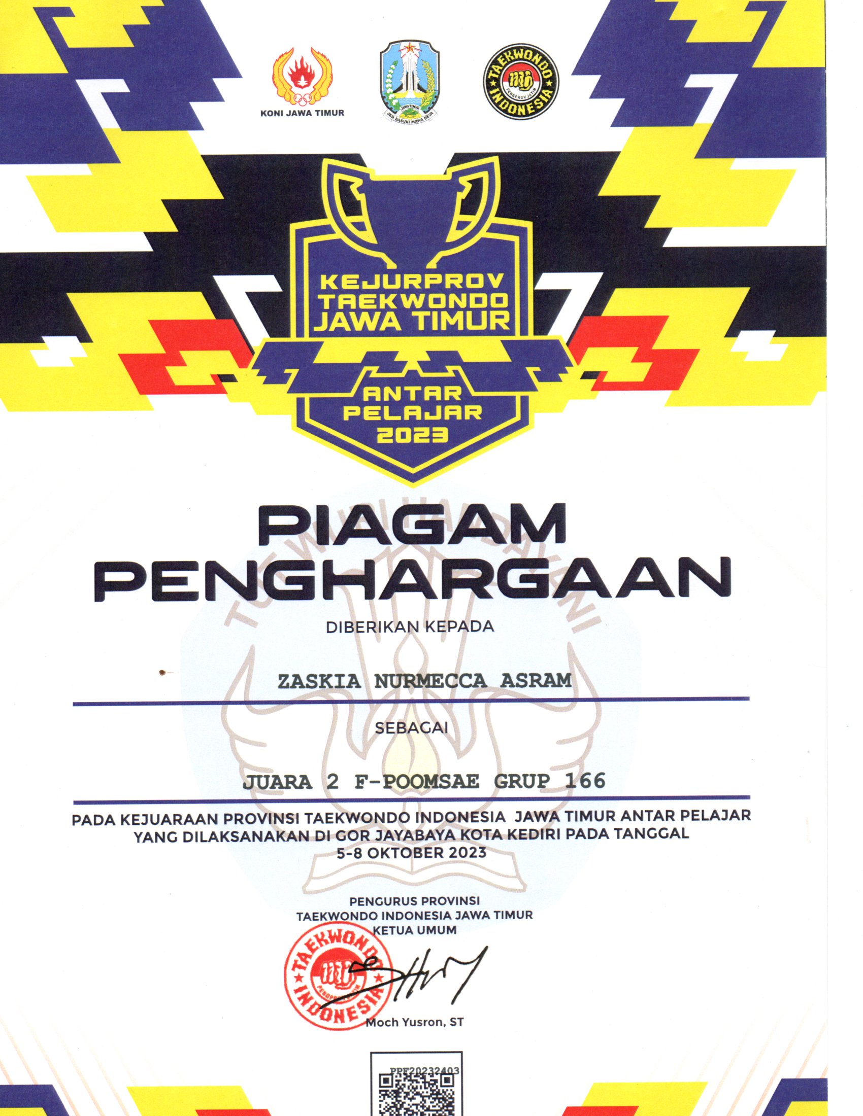 JUARA 2 F-POOMSAE GRUP 166