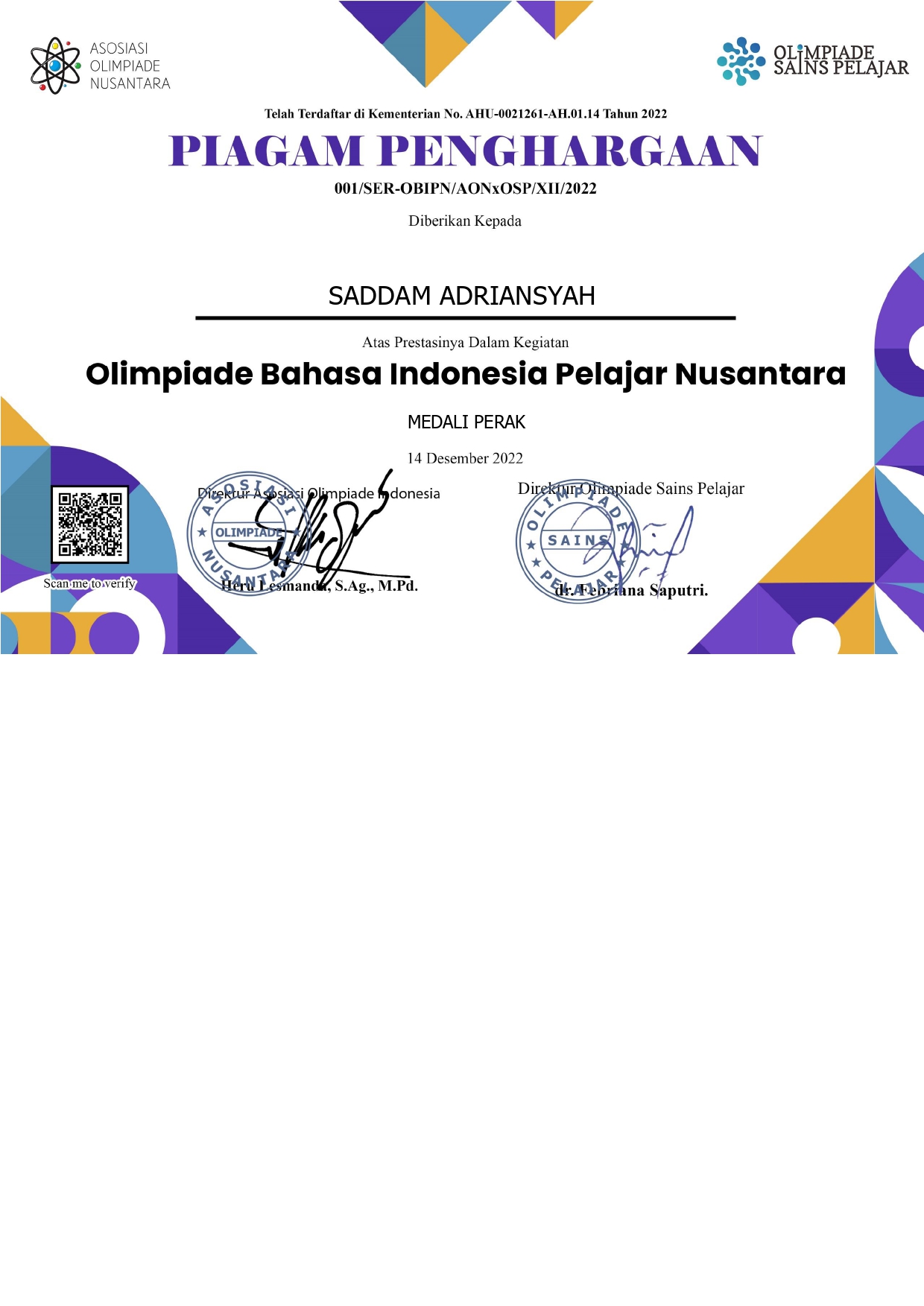 Olimpiade Bahasa Indonesia Pelajar Nusantara