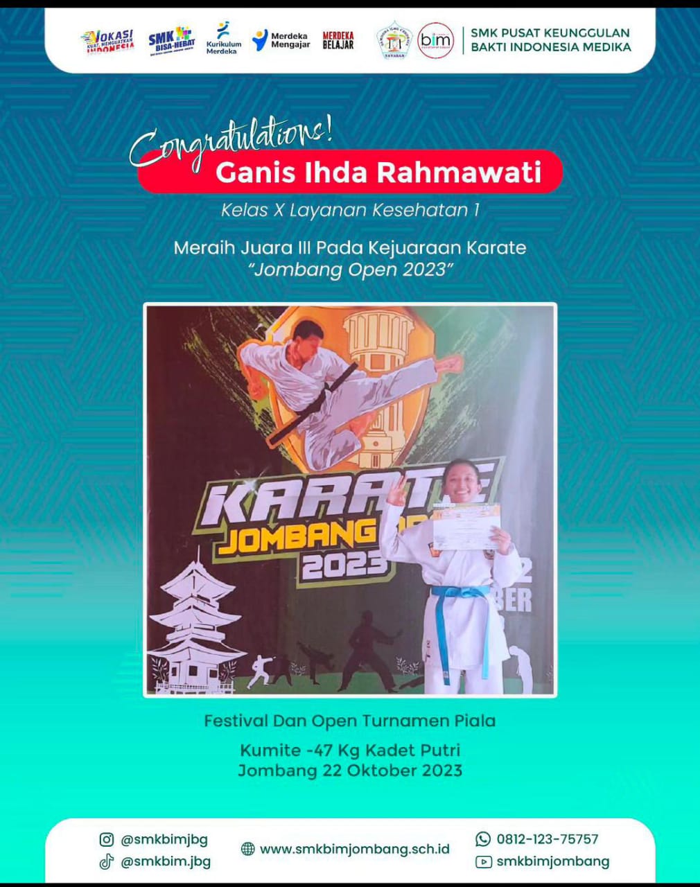 JUARA III KEJUARAAN KARATE JOMBANG OPEN 2023