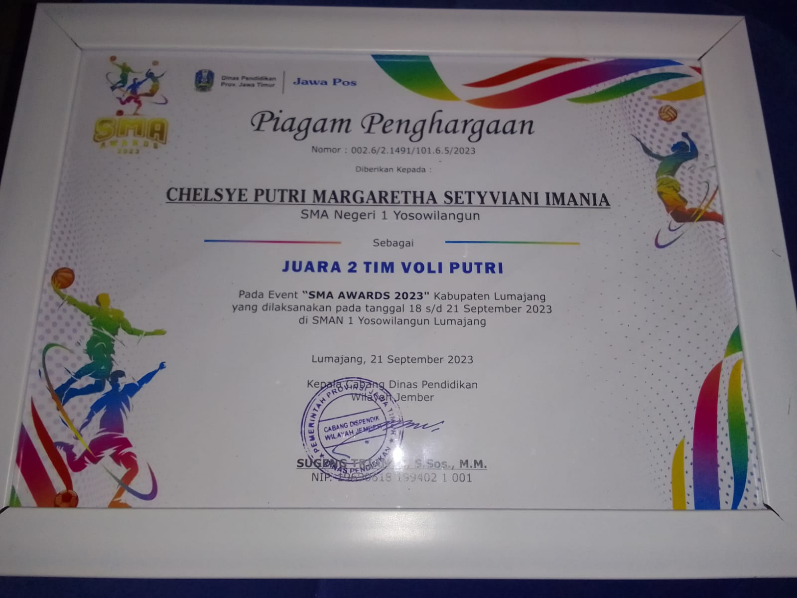 SMA AWARDS 2023 VOLI PUTRI