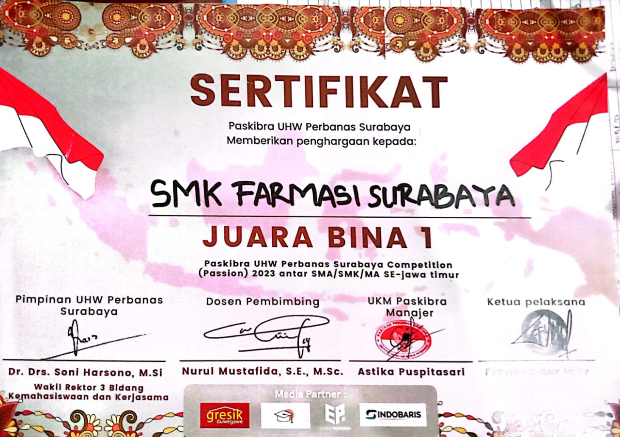 Paskibra UHW Perbanas Surabaya Competition (Passion) 2023 antar SMA/SMK/MA  