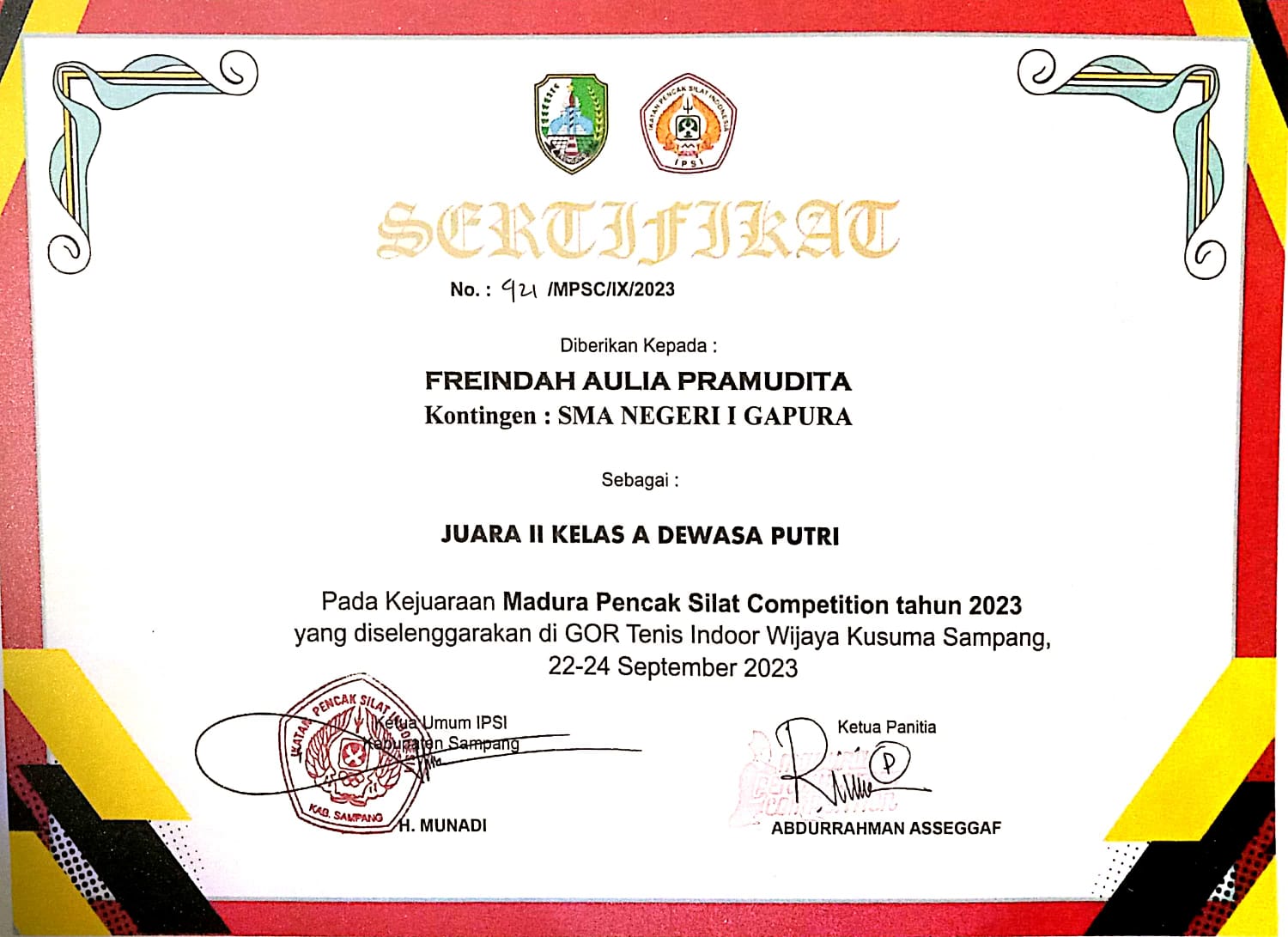 Madura Pencak Silat Competition