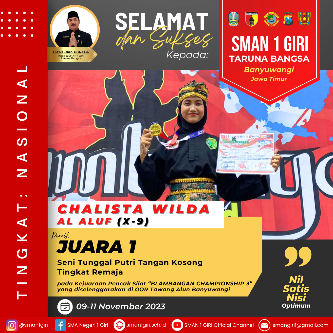 Seni Tunggal Kosong Putri Tingkat Remaja Kejuaraan Pencak Silat \