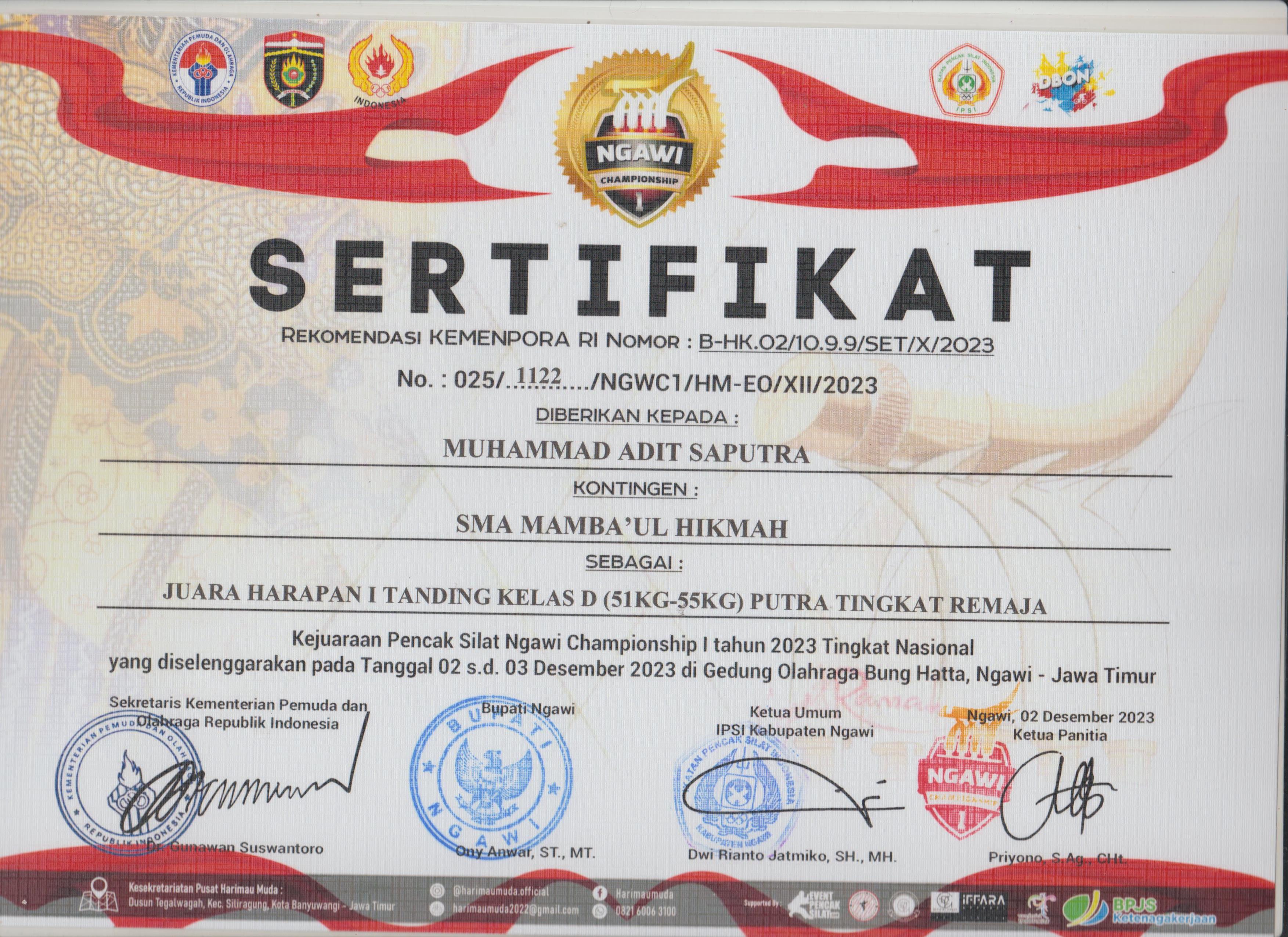 kejuaraan pencak silat ngawi Championship