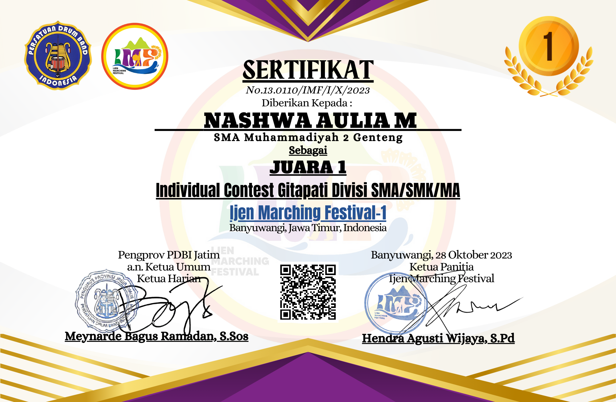 Individual Contest Gitapati Divisi SMA/SMK/MA