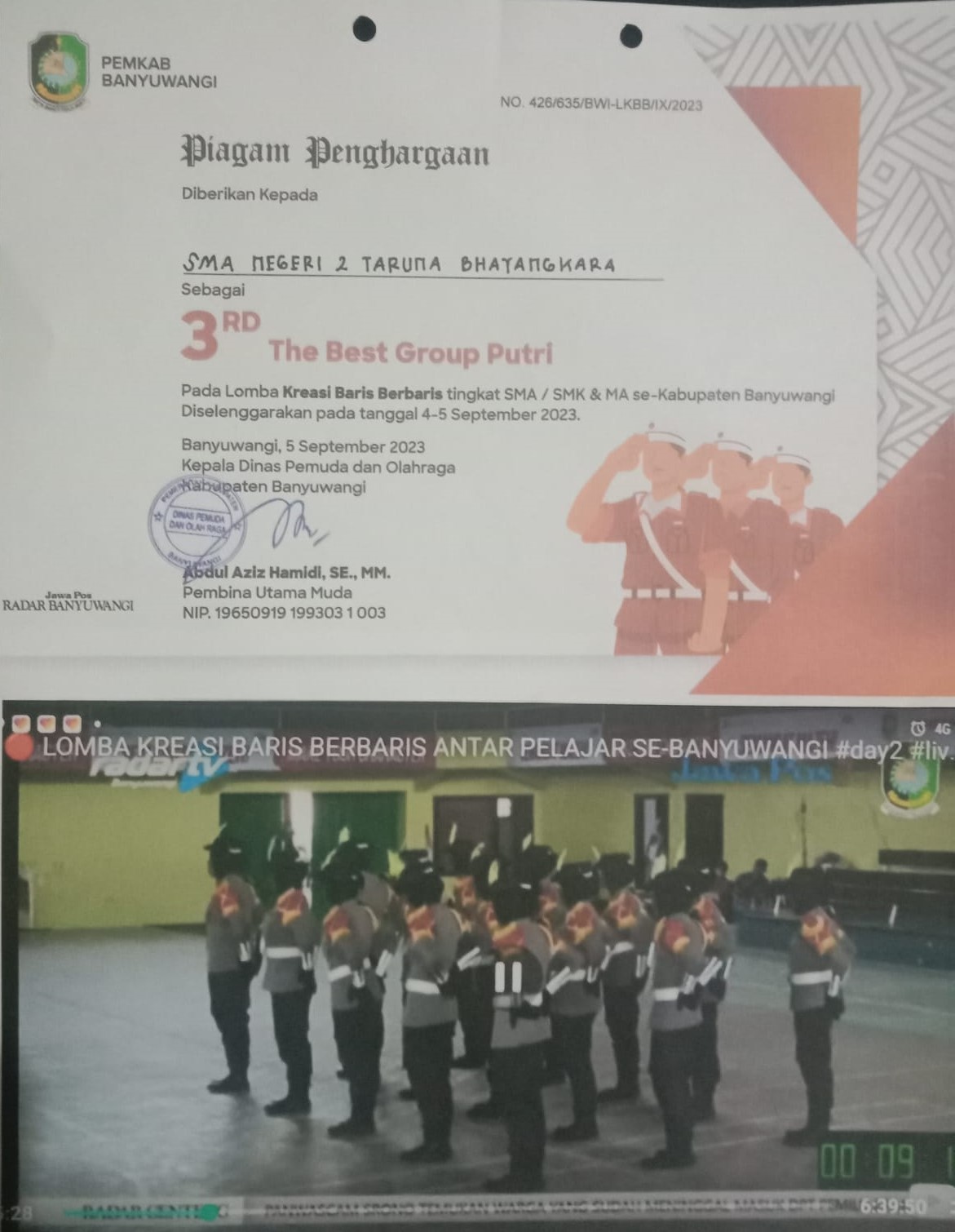 LOMBA KREASI BARIS BERBARIS TINGKAT SMA/SMK & MA se-Kabupaten Banyuwangi