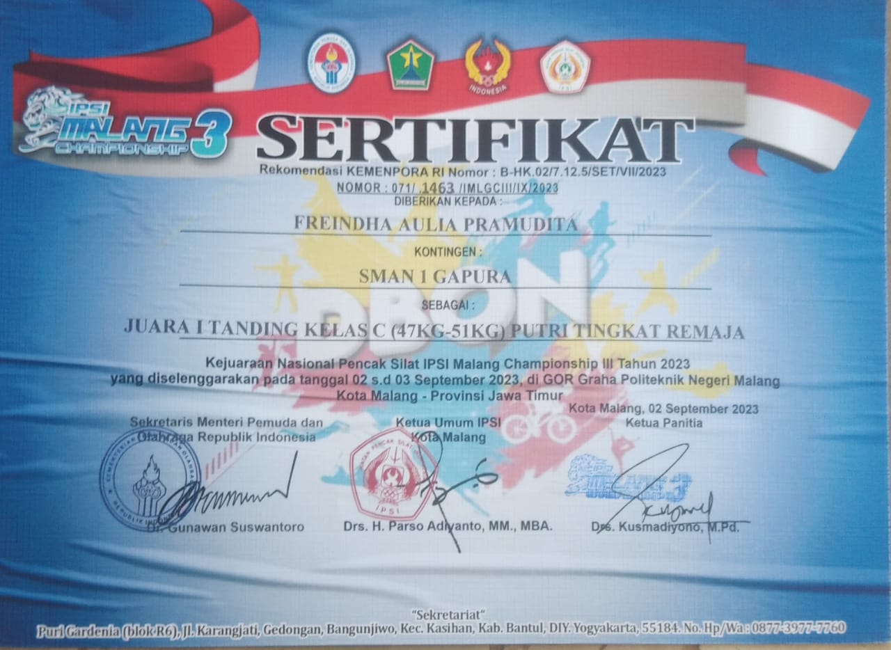 Kejuaraan Nasional Pencak Silat IPSI Malang Championship lll Tahun 2023